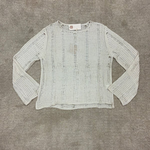 Tegan distressed knit sweater