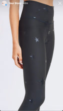 Load image into Gallery viewer, Metallic Star foil high waist leggings
