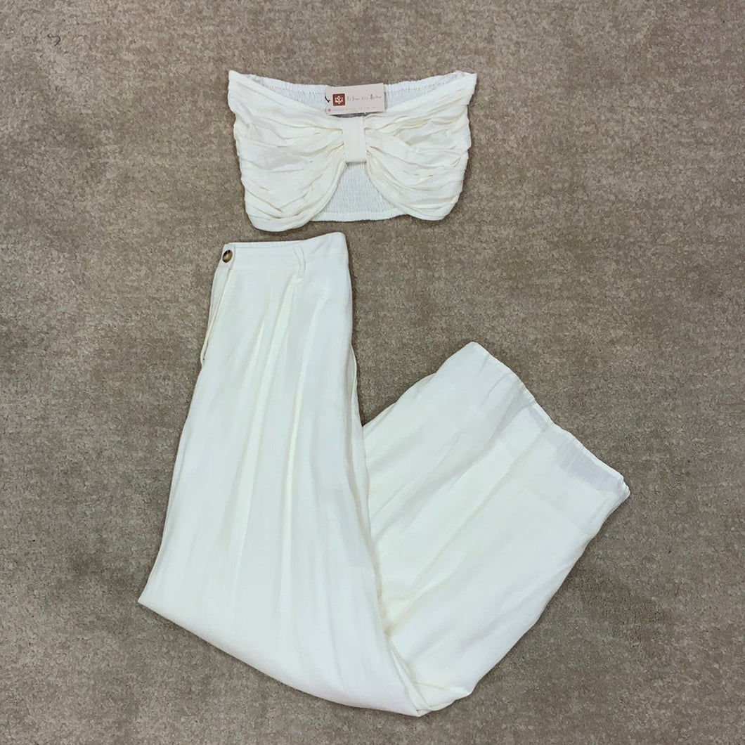 Wanda strapless top & pants set