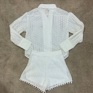 Lara eyelet short set