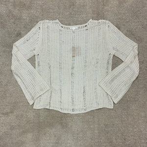 Tegan distressed knit sweater