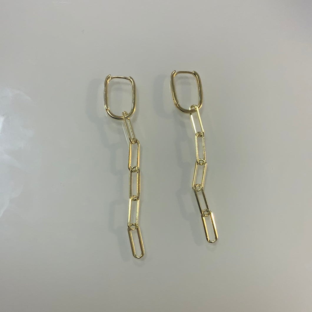 Paper clip chandelier earrings