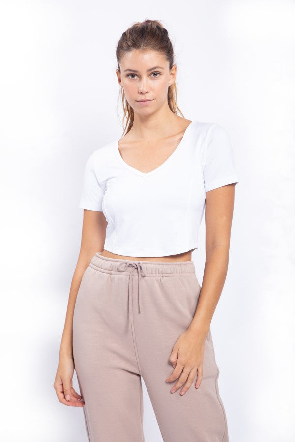 Andrea fitted Crop Top